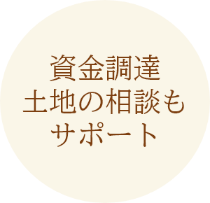 資金調達土地の相談もサポート